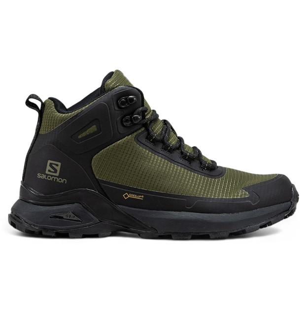 Salomon Cross Hike Gore-Tex Khaki Black With FUR