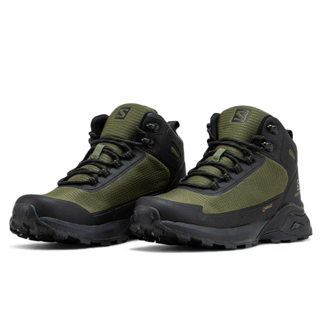 Salomon Cross Hike Gore-Tex Khaki Black With FUR