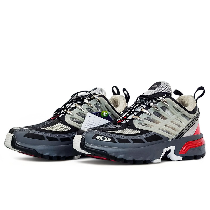 靴 Salomon ACS PRO ADVANCED Feather Grey Salomon ACS Pro Advanced Grey Red оригинальные купить с быстрой